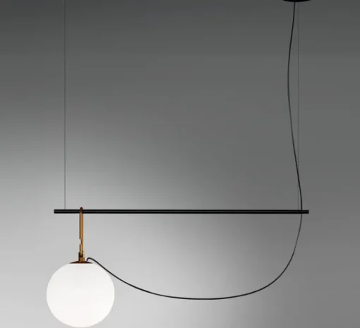 Suspension*Artemide Suspension, NH S1, , L58cm, H40,3cm - blanc, laiton, noir