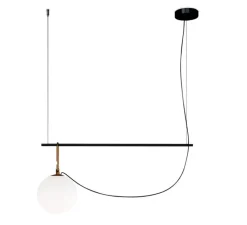 Suspension*Artemide Suspension, NH S1, , L58cm, H40,3cm - blanc, laiton, noir
