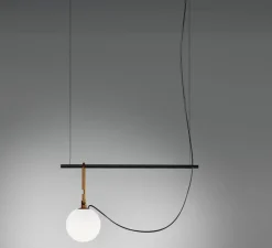 Suspension*Artemide Suspension, NH S1, , L58cm, H32,2cm - blanc, laiton, noir