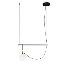 Suspension*Artemide Suspension, NH S1, , L58cm, H32,2cm - blanc, laiton, noir