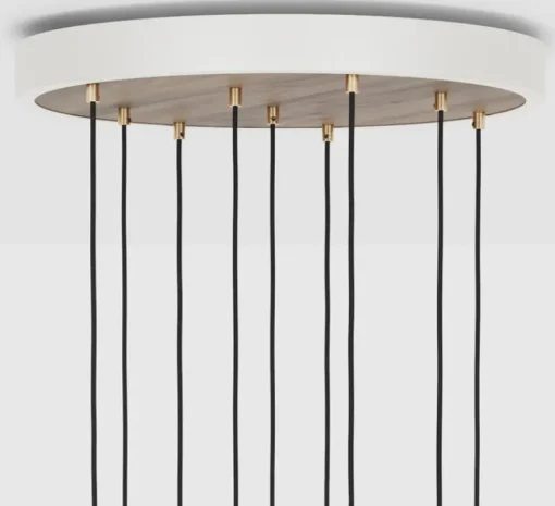 Suspension*Tala Suspension, Nine pendant + Voronoi II, noyer, 2200K, 150lm, dim, Ø5cm, H500cm maximum- bois, noyer