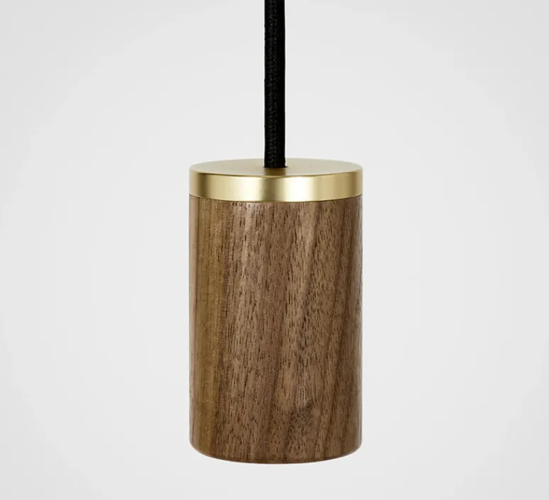 Suspension*Tala Suspension, Nine pendant + Voronoi II, noyer, 2200K, 150lm, dim, Ø5cm, H500cm maximum- bois, noyer