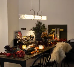 Suspension, NL 12, noir et blanc, LED, 2700K, 4800 lm, L130cm, H10,4cm - DCW éditions Paris