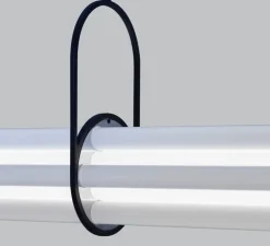 Suspension, NL 12, noir et blanc, LED, 2700K, 4800 lm, L130cm, H10,4cm - DCW éditions Paris