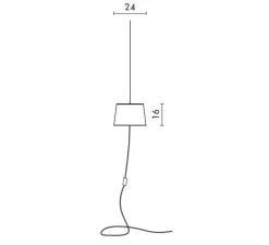 Suspension*DesignHeure Suspension nomade, Petit Nuage, , Ø24cm - blanc, noir