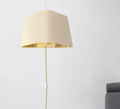 Suspension*DesignHeure Suspension nomade, XL Nuage, , Ø60cm, H35cm - beige satiné, or