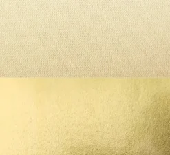 Suspension nomade, XL Nuage, beige satiné, or, Ø60cm, H35cm - Designheure