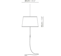 Suspension nomade, XL Nuage, beige satiné, or, Ø60cm, H35cm - Designheure