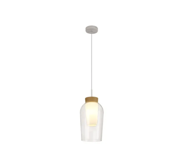 Suspension*Mantra Suspension, Nora, , Ø18cm, H38,7cm - bois, blanc