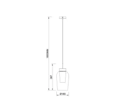 Suspension*Mantra Suspension, Nora, , Ø18cm, H38,7cm - bois, blanc