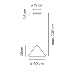 Suspension*Vibia Suspension, North 5662, , LED, dim, 2700K, 1041 lm, Ø40cm, H25cm - blanc