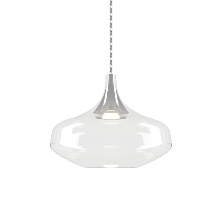 Suspension, Nostalgia cluster 24 pièces avec rosace blanche, gris fumé et cristal, LED, dim, 2700K, 1280 lm, Ø100cm, H150cm - Lodes
