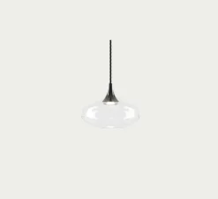 Suspension*Lodes Suspension, Nostalgia large sans rosace, noir & transparent, LED, dim, 2700K, 1280 lm, Ø28cm, H21,5cm - noir & transparent