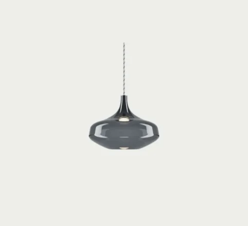 Suspension*Lodes Suspension, Nostalgia large sans rosace, chrome & fumé, LED, dim, 2700K, 1280 lm, Ø28cm, H21,5cm - chrome & fumé