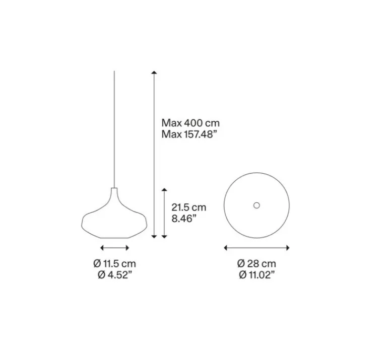 Suspension*Lodes Suspension, Nostalgia large sans rosace, chrome & fumé, LED, dim, 2700K, 1280 lm, Ø28cm, H21,5cm - chrome & fumé