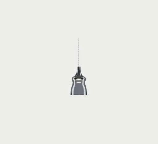 Suspension*Lodes Suspension, Nostalgia small sans rosace, chrome & fumé, LED, dim, 2700K, 1280 lm, Ø12,5cm, H21,5cm - chrome & fumé