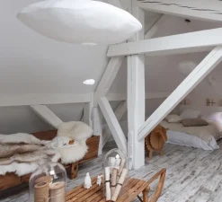 Suspension, NUAGE, blanc, L118cm, H45cm - Celine-Wright