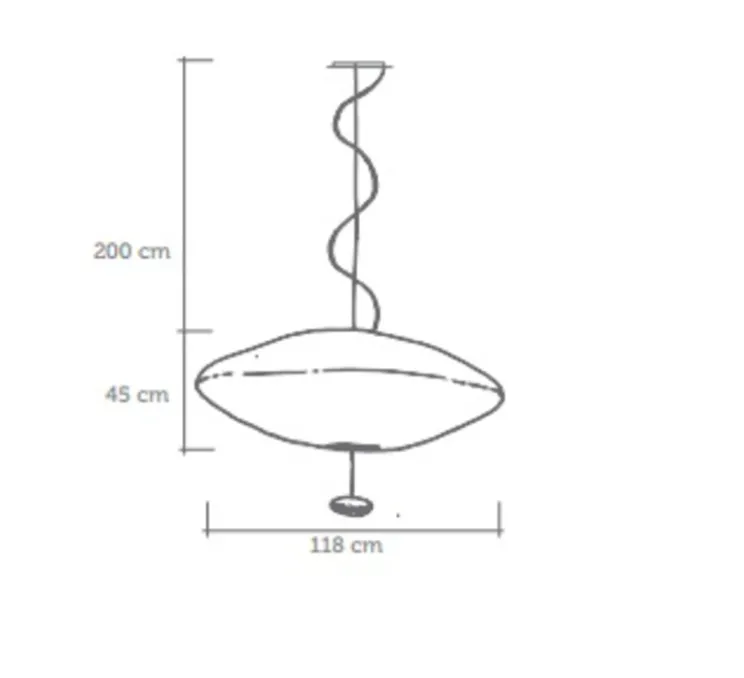 Suspension, NUAGE, blanc, L118cm, H45cm - Celine-Wright