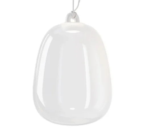 Suspension, Oblo Large sans rosace, transparent, LED, dim, 2700K, 1280 lm, Ø24,5cm, H34,7cm - Lodes