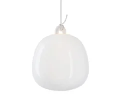 Suspension*Lodes Suspension, Oblo Small sans rosace, , LED, dim, 2700K, 1280 lm, Ø21cm, H24,3cm - blanc soie