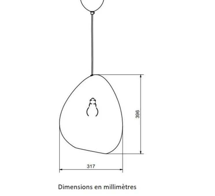 Suspension, Océan, gris fumé, Ø31,7cm, H39,6cm - Belid