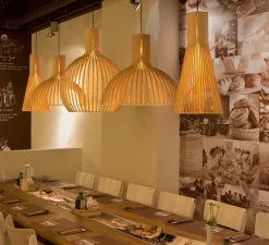 Suspension*Secto Design Suspension, Octo 4240, , LED, 3000K, 1060lm, Ø54cm, H68cm - bouleau