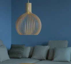 Suspension*Secto Design Suspension, Octo 4240, , LED, 3000K, 1060lm, Ø54cm, H68cm - bouleau