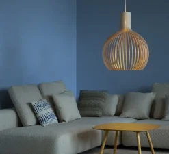 Suspension*Secto Design Suspension, Octo 4240, , LED, 3000K, 1060lm, Ø54cm, H68cm - bouleau