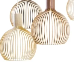 Suspension*Secto Design Suspension, Octo 4240, , LED, 3000K, 1060lm, Ø54cm, H68cm - bouleau