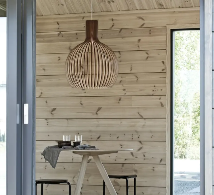 Suspension, Octo, 4240, noyer, 2800K, 1055lm, Ø54cm, H68cm - Secto Design