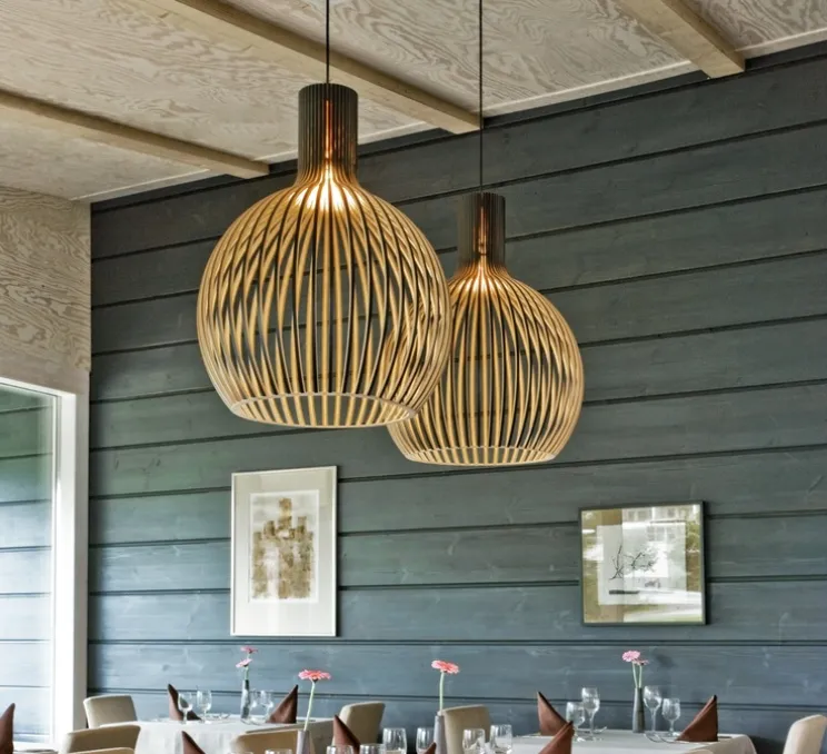 Suspension, Octo, 4240, noyer, 2800K, 1055lm, Ø54cm, H68cm - Secto Design