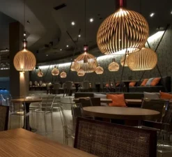 Suspension, Octo, 4240, noyer, 2800K, 1055lm, Ø54cm, H68cm - Secto Design