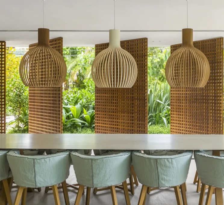 Suspension, Octo, 4240, noyer, 2800K, 1055lm, Ø54cm, H68cm - Secto Design