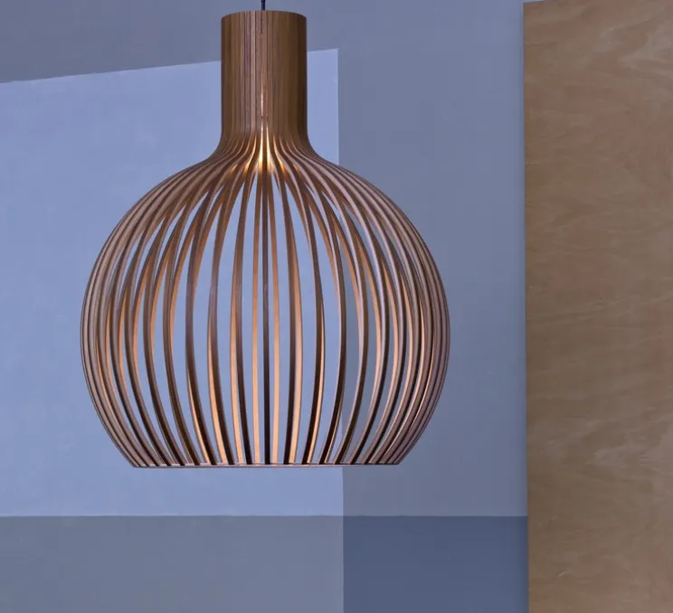 Suspension, Octo, 4240, noyer, 2800K, 1055lm, Ø54cm, H68cm - Secto Design