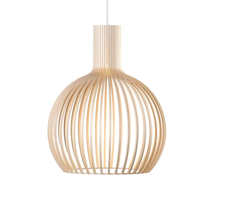 Suspension*Secto Design Suspension, Octo small, , 3000K, 1060lm, Ø45cm, H55cm - bouleau