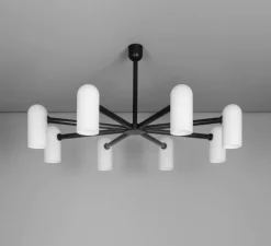 Suspension, Odyssey Round MD, noir mat, verre mat, Ø119,7cm, H41,6cm - Schwung
