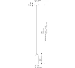 Suspension, Odyssey Single LG, Laiton laqué bruni, Ø10cm, H35,1cm - Schwung