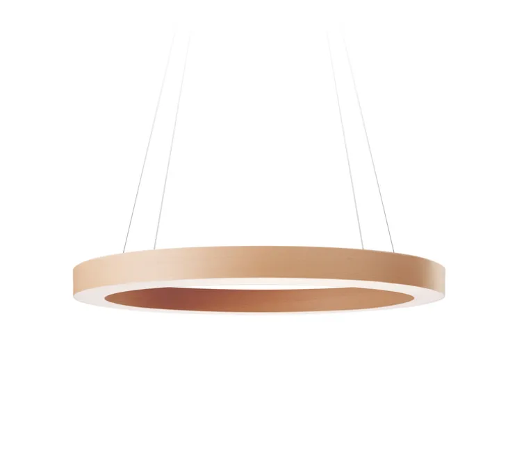 Suspension, Oh! Line, hêtre naturel, LED, 3000K, 2057lm, Ø60cm, H5cm - LZF