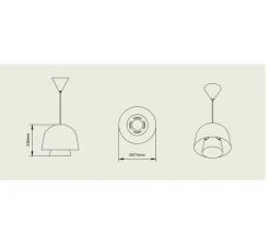 Suspension*Pott Suspension, Okina double, , IP44, E27, Ø27,4cm, H23cm - blanc mat