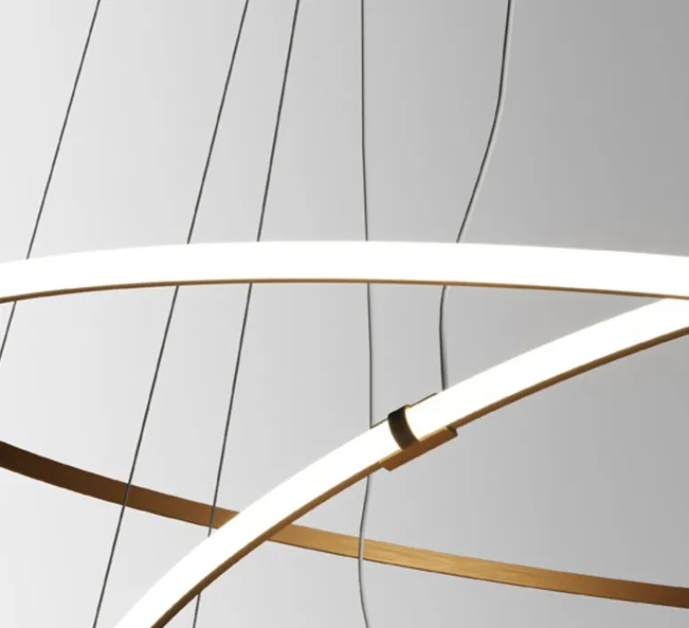 Suspension*Fabbian Suspension, Olympic F45- 3 diffusers, , LED, 3000k, 18495lm, Ø138,7cm, H2cm - bronze