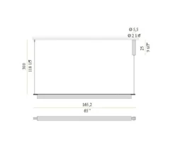 Suspension*Panzeri Suspension, Ombra, , LED, dim, 2700K, 1368 lm, L165,2cm, H7cm- noir