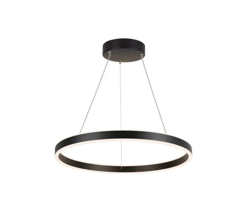 Suspension*SLV Suspension, ONE 60, , LED, dim, 3000/4000K, 800/820 lm, Ø60cm, H4,5cm - noir