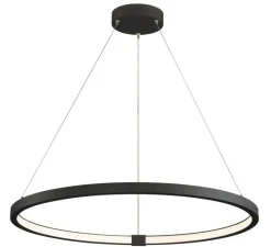 Suspension*SLV Suspension, ONE 80, , LED, dim, 3000/4000K, 1930/2140 lm, Ø80cm, H3cm - noir