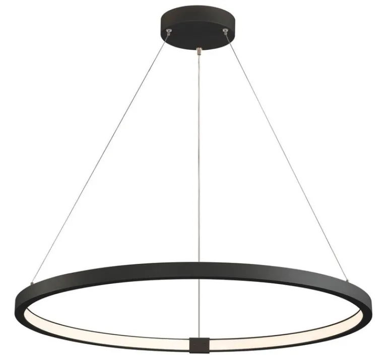 Suspension*SLV Suspension, ONE 80, , LED, dim, 3000/4000K, 1930/2140 lm, Ø80cm, H3cm - noir