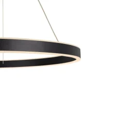 Suspension, ONE 80, noir, LED, dim, 3000/4000K, 1230/1270 lm, Ø80cm, H4,5cm - Slv