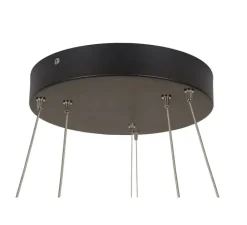 Suspension*SLV Suspension, One double, , LED, dim, 2700K, 1270 lm, Ø60cm, H4,5cm - noir mat