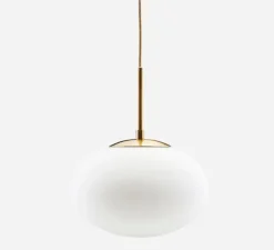 Suspension*House Doctor Suspension, Opal, , Ø30cm, H35cm - blanc, laiton