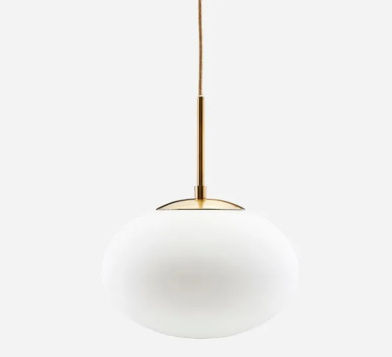 Suspension*House Doctor Suspension, Opal, , Ø30cm, H35cm - blanc, laiton