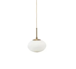 Suspension*House Doctor Suspension, Opal, , Ø22cm, H17cm - blanc, laiton