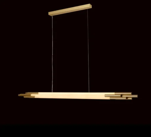 Suspension, ORG P H 1600, blanc, or, LED, 2700K, L160cm, H7,7cm - DCW éditions Paris